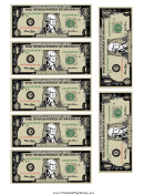 Mini-dollar Bill Template