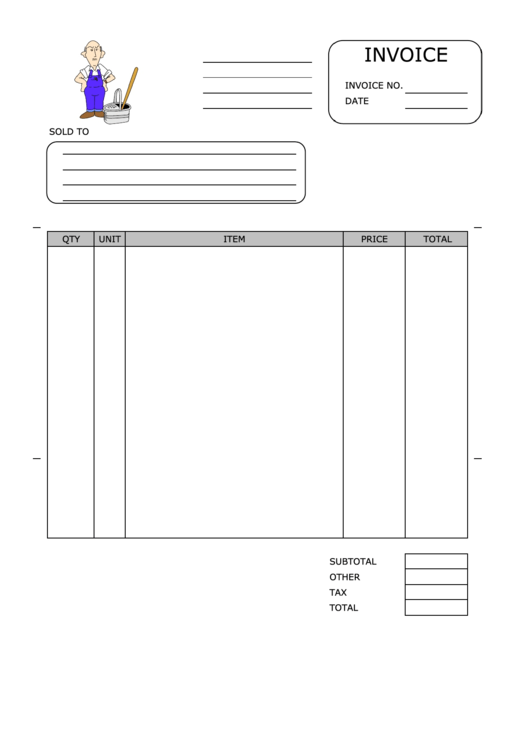 Cleaning Services Invoice Template Printable pdf