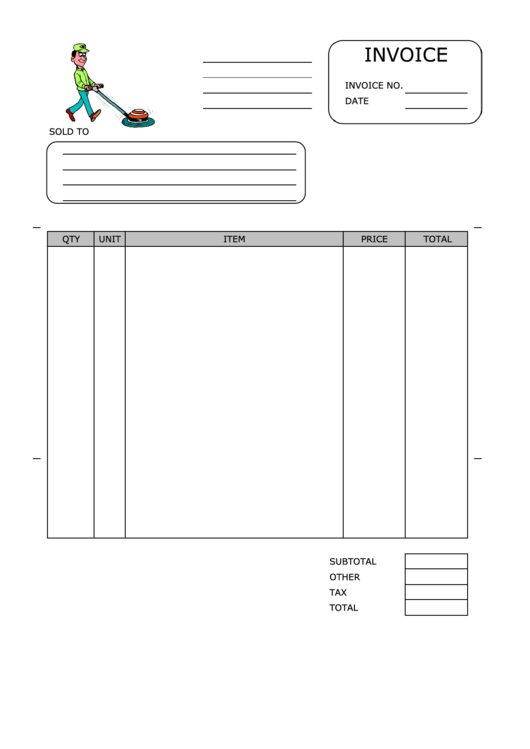 Floor Service Invoice Template Printable pdf