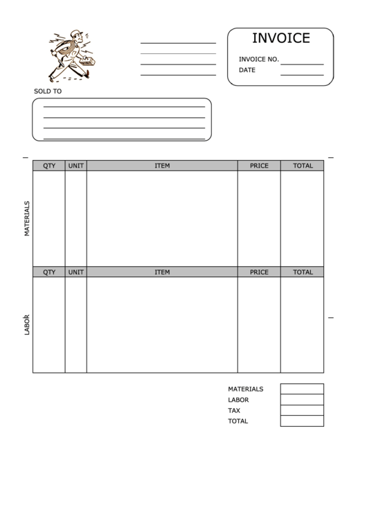 Electirician Invoice Template Printable pdf