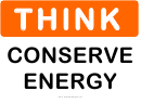 Think Conserve Energy Sign Template