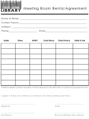 Library Meeting Room Rental Agreement Template