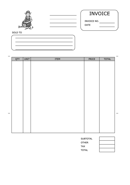 Contractor Invoice Template Printable pdf