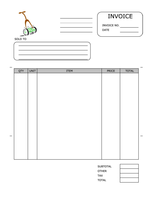 Contractor Invoice Template Printable pdf