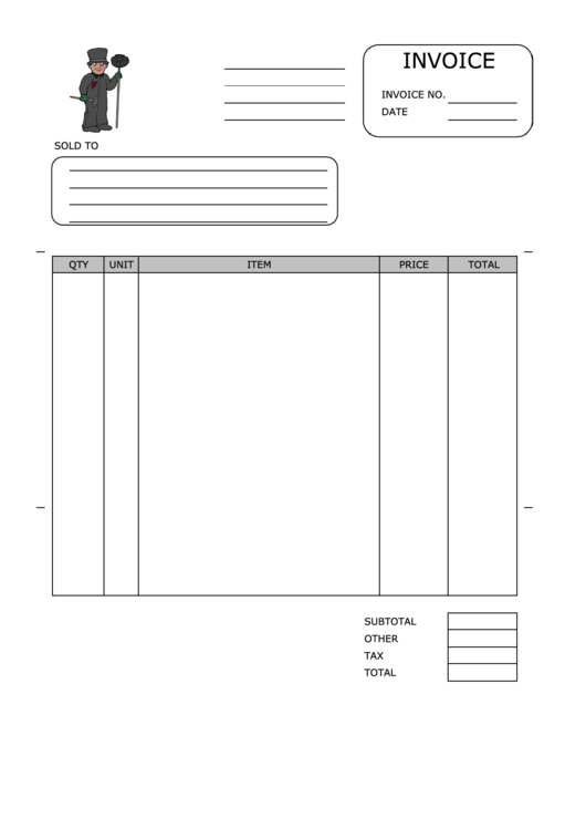 Chimneysweep Invoice Template Printable pdf