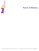 Fedex Power Of Attorney Form