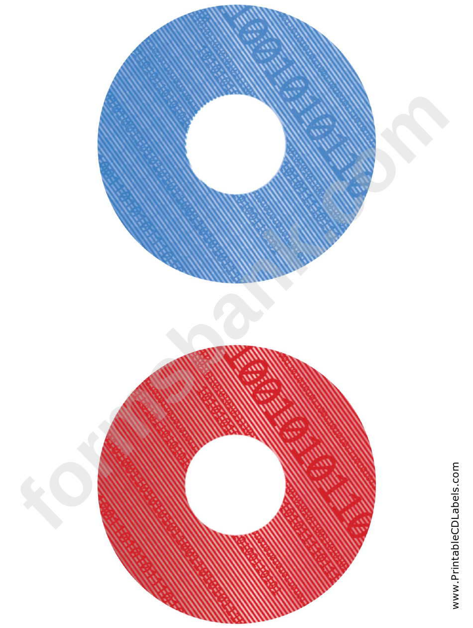Blue Red Digital Software Cd-Dvd Labels