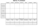 Menu Planner Template With Grocery List