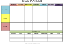 Meal Planner With Grocery List - Color