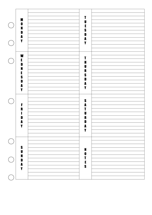 Weekly Planner printable pdf download