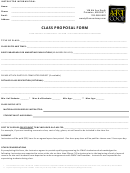 Class Proposal Form