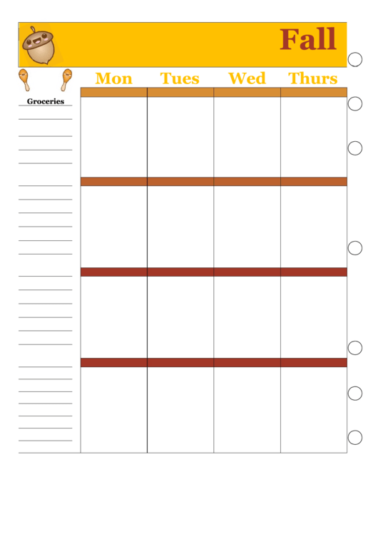 Fall Planner Weekly Printable pdf
