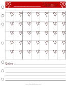 Heart Monthly Planner - Blank