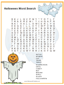 Halloween Ghost Word Search