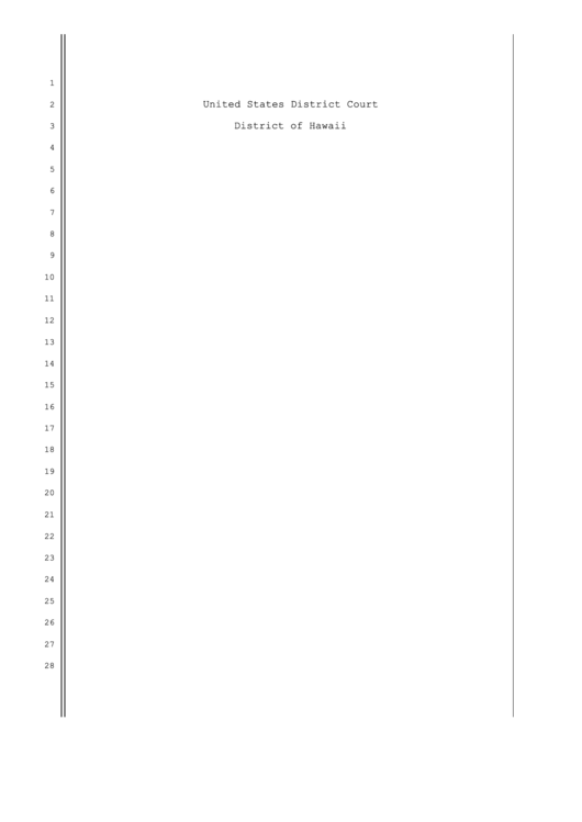 Hawaii Legal Pleading Template Printable pdf