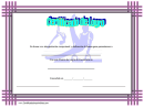 Gymnastics Certificate Of Achievement Template