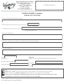 Articles Of Correction Llc Form - Wy Secretary Of State - 2010