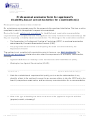 Form Doh 668-080 - Professional Evaluator Form For Applicant's Disability-based Accommodation For Examination(s)