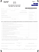 Form 400 - Delaware Fiduciary Income Tax Return - 2016