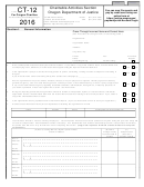 Form Ct-12 - Charitable Activities Section - 2016