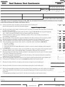 California Form 3565 - Small Business Stock Questionnaire - 2000