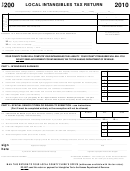 Form 200 - Local Intangibles Tax Return - 2010
