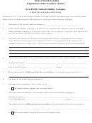 Low-Profit Limited Liability Company Articles Of Organization Printable pdf
