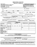 Application For Employment - Houston County