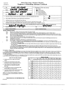 Form Nj-w4 Example - Employee's Withholding Allowance Certificate - New Jersey