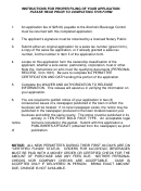Instructions For An Application For Alcohol Processing Permit