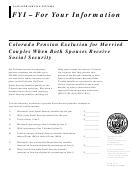 Form Income 18 - Colorado Pension Exclusion For Married Couples When Both Spouses Receive Social Security