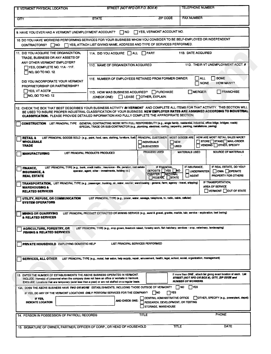 Form O-1 - Status Report - Department Of Employment And Training