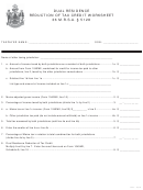 Dual Residence Reduction Of Tax Credit Worksheet Form - Maine Revenue Services - 2012