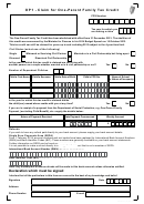 Fillable Form Op1 - Claim For One-Parent Family Tax Credit Printable pdf