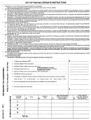 Estimated Tax Worksheet - City Of Pontiac - 2001