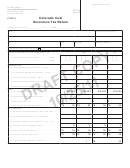 Form Dr 0020c - Colorado Coal Severance Tax Return - Department Of Revenue - Draft