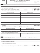 Form 926 - Return By A U.s. Transferor Of Property To A Foreign Corporation - Internal Revenue Service