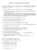 Instructions For Completing Final Return - Village Of Holland, Ohio Income Tax