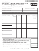 Form 561s - Oklahoma Capital Gain Deduction For The Nonresident Shareholder - 2011