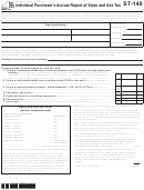 Form St-140 - Individual Purchaser's Annual Report Of Sales And Use Tax - New York State Department Of Taxation - 2016
