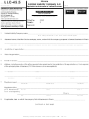 Form Llc-45.5 - Application For Admission To Transact Business