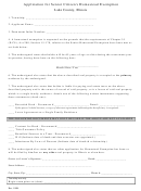 Application For Senior Citizen's Homestead Exemption - Lake County - State Of Illinois Form - 2004