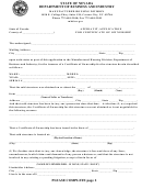 Affidavit, Application For Certificate Of Ownership - State Of Nevada - Department Of Business And Industry - Manufactured Housing Division