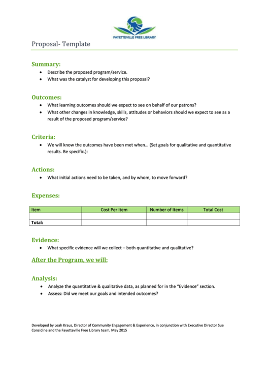 Proposal - Template Printable pdf