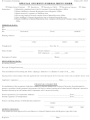 Special Student Enrollment Form