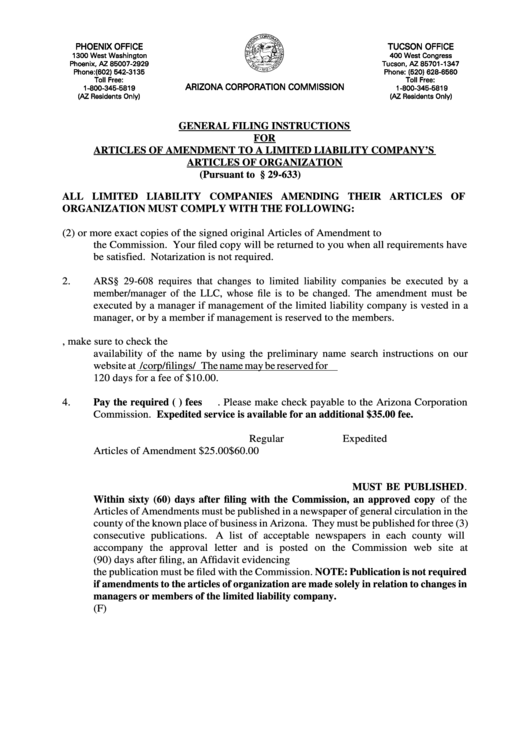 Form Ll:0022 - Articles Of Amendment Printable pdf