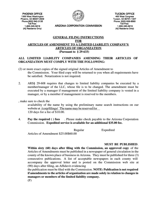 Form Ll 0022 Articles Of Amendment Printable Pdf Download