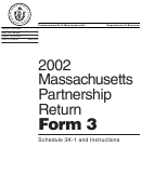 Form 3 - Massachusetts Partnership Return Form Instructions - 2002