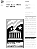 Publication 509 - Tax Calendars - 2002 Printable pdf