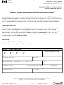 Form Sc Isp-2502-a - Consent For Service Canada To Obtain Personal Information